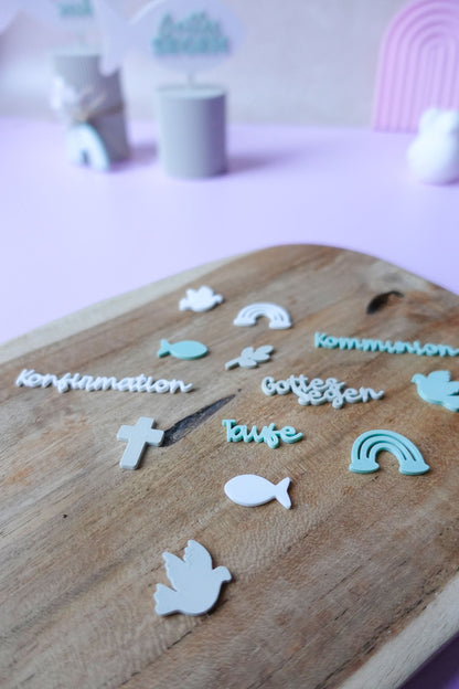 Streudeko Kommunion Taufe Konfirmation | 3D Druck Datei Set | Christliche Tischdeko DIY | STL Bundle