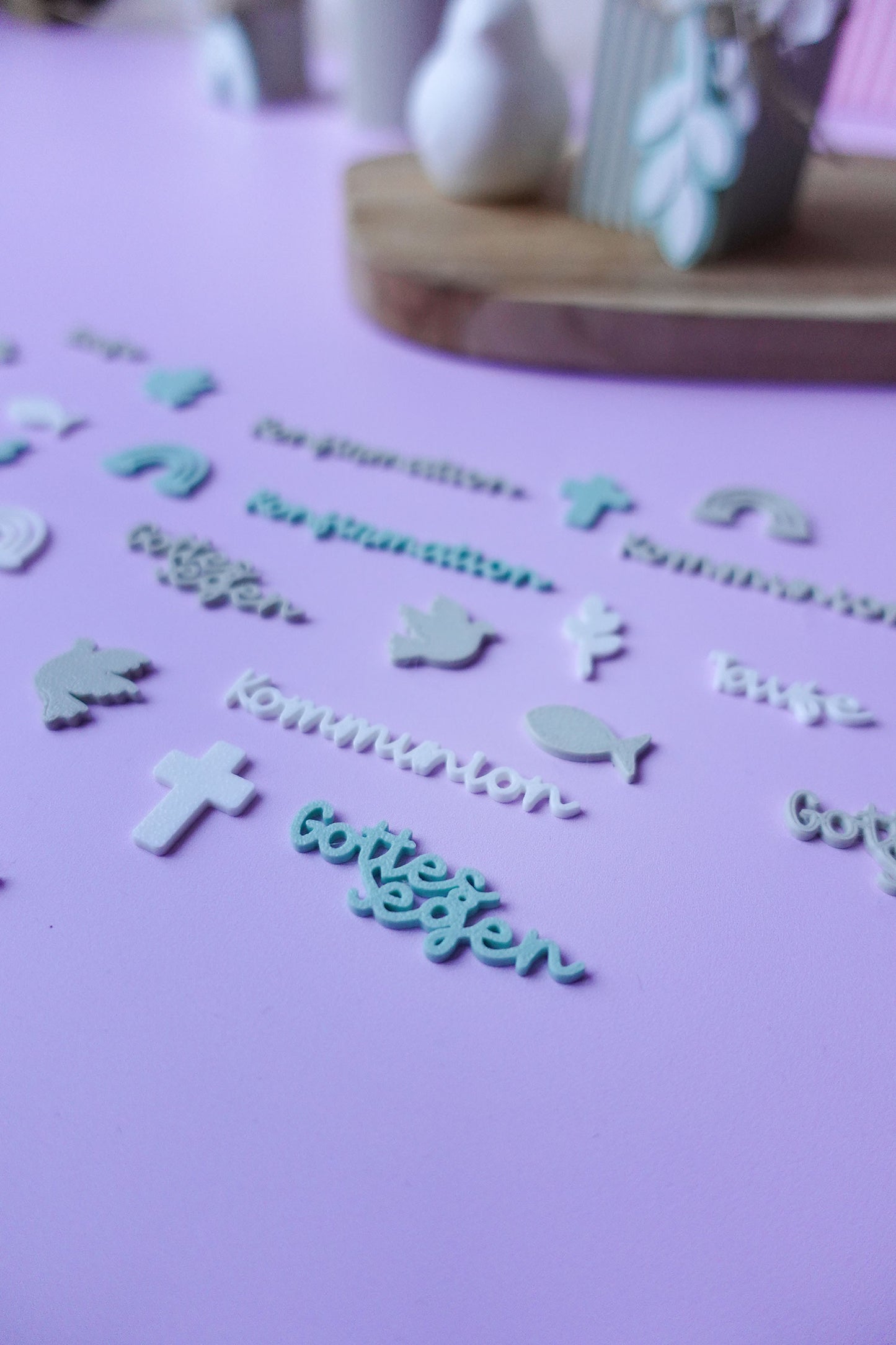 Streudeko Kommunion Taufe Konfirmation | 3D Druck Datei Set | Christliche Tischdeko DIY | STL Bundle