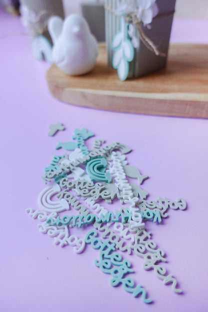 Streudeko Kommunion Taufe Konfirmation | 3D Druck Datei Set | Christliche Tischdeko DIY | STL Bundle