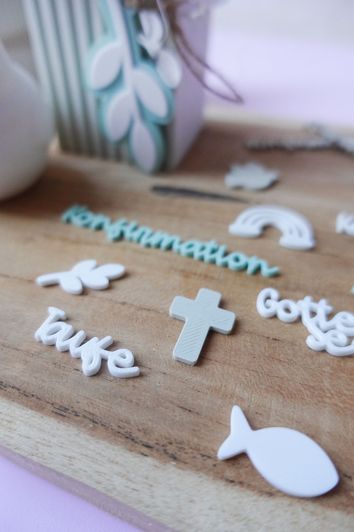 Streudeko Kommunion Taufe Konfirmation | 3D Druck Datei Set | Christliche Tischdeko DIY | STL Bundle