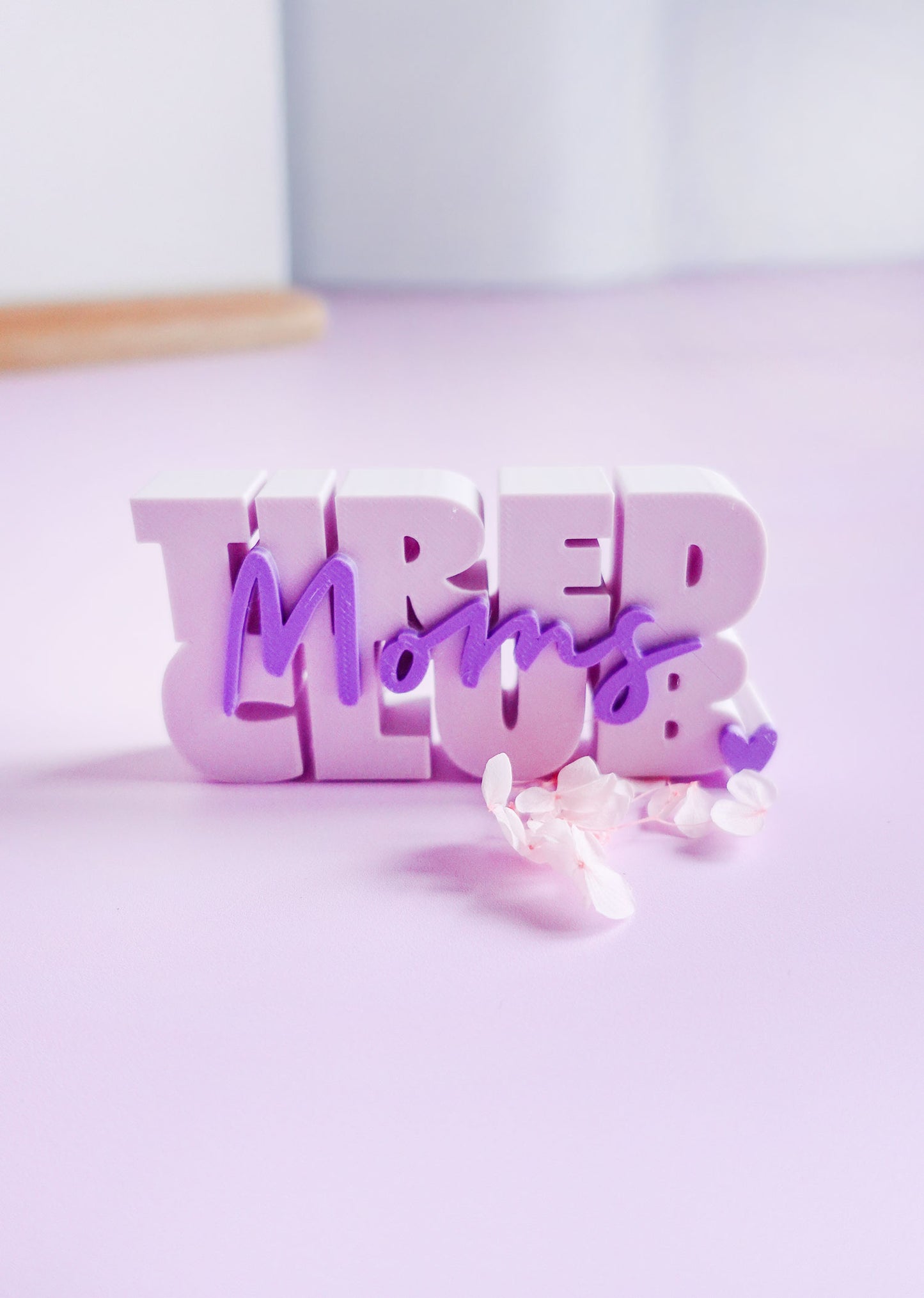 3D Druck Datei „Tired Moms Club“ – modernes Dekoschild im minimalistischen Stil - 3MF & STL (Kopie)