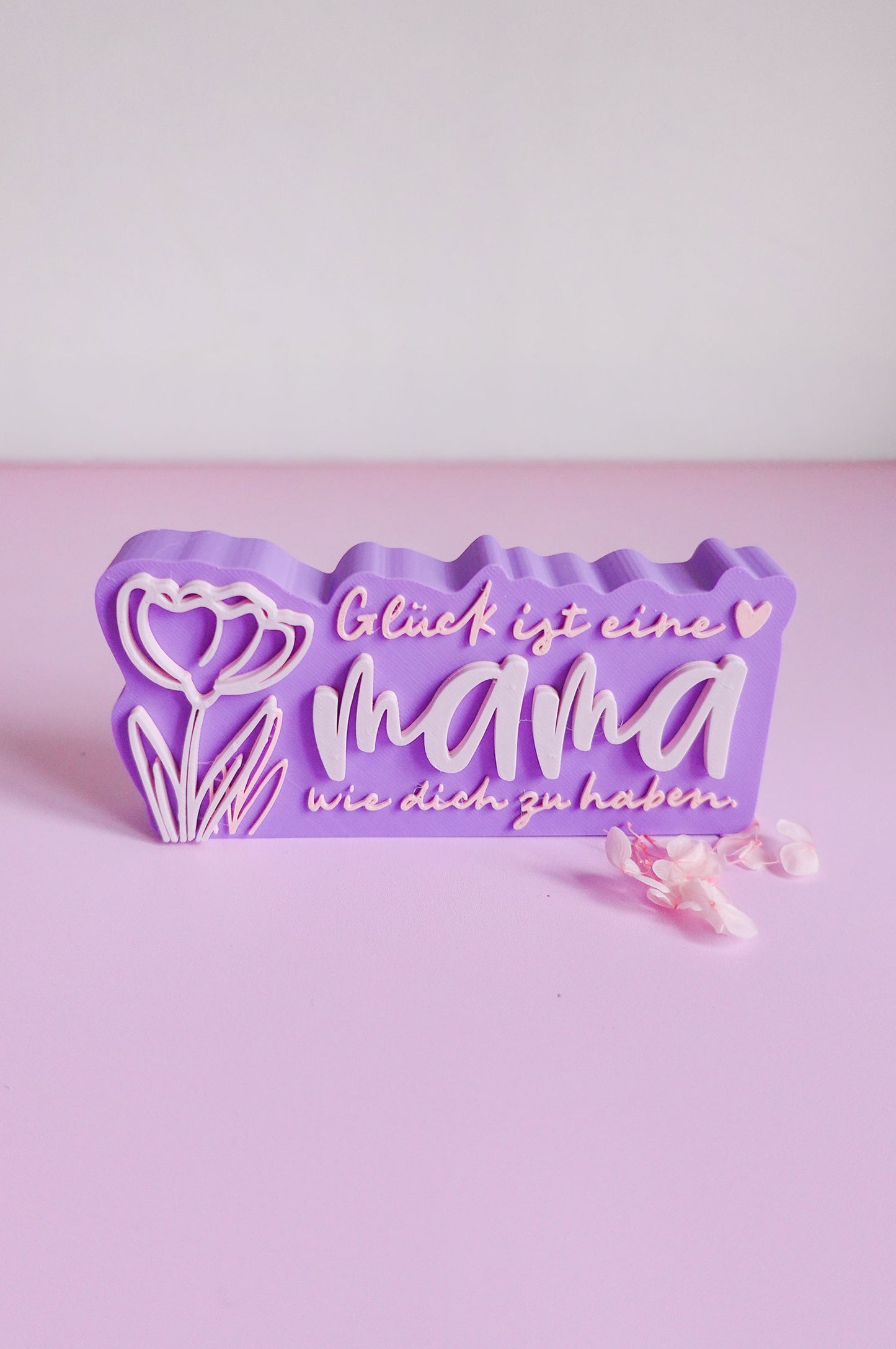 3D Druckdatei Muttertag | STL & 3MF | Glück ist eine Mama wie dich zu haben Schild