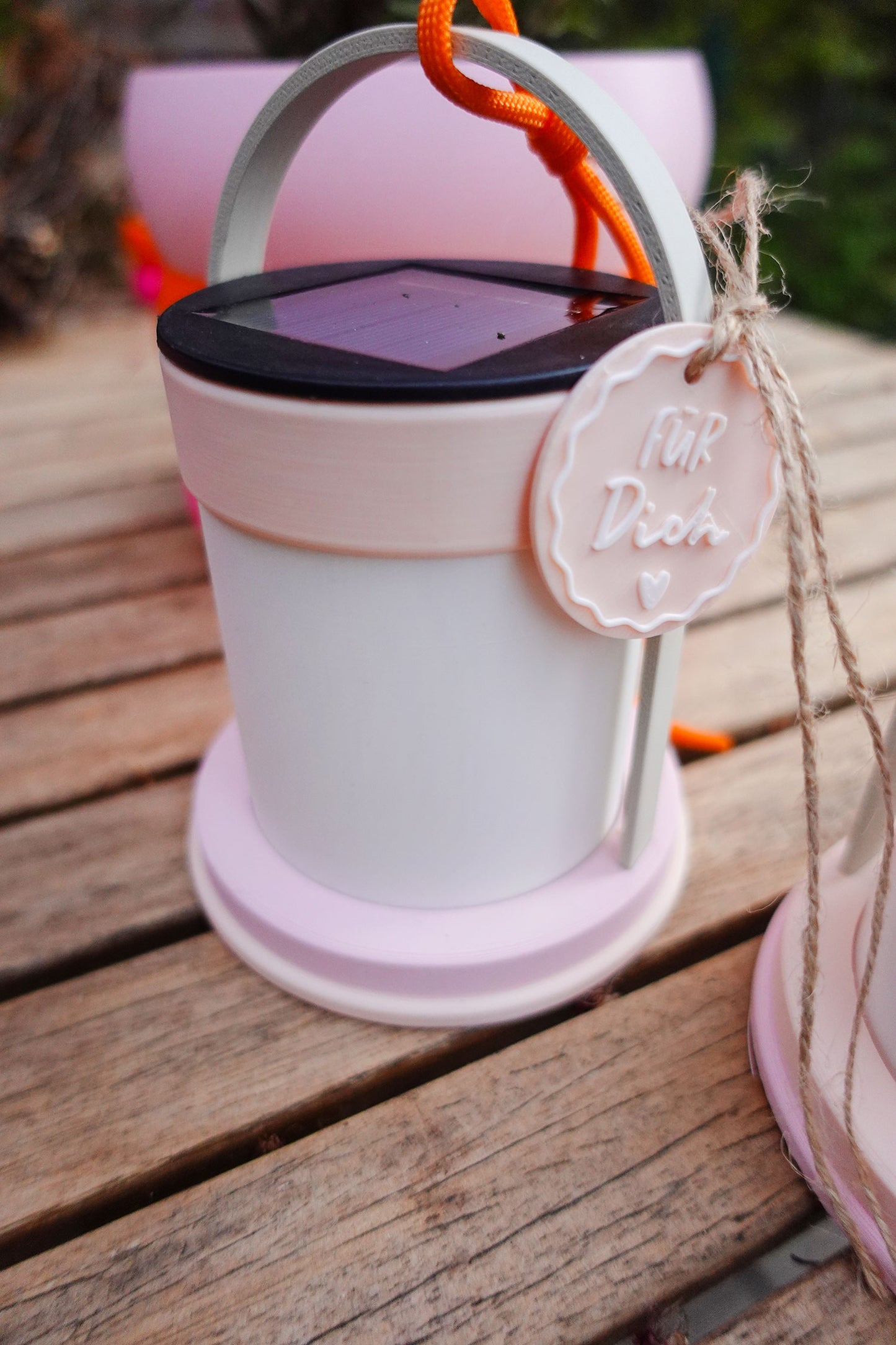 Solarlampe 3D Druck Datei mit Anhängern – personalisierbar für Garten & Geschenk
