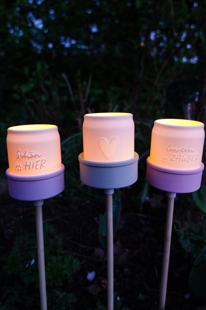 Gartenfackel im Marmeladenglas-Look – 3D Druck Datei (STL & 3MF)