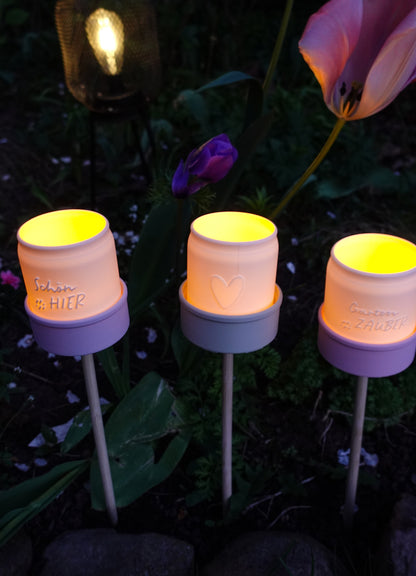 Gartenfackel im Marmeladenglas-Look – 3D Druck Datei (STL & 3MF)