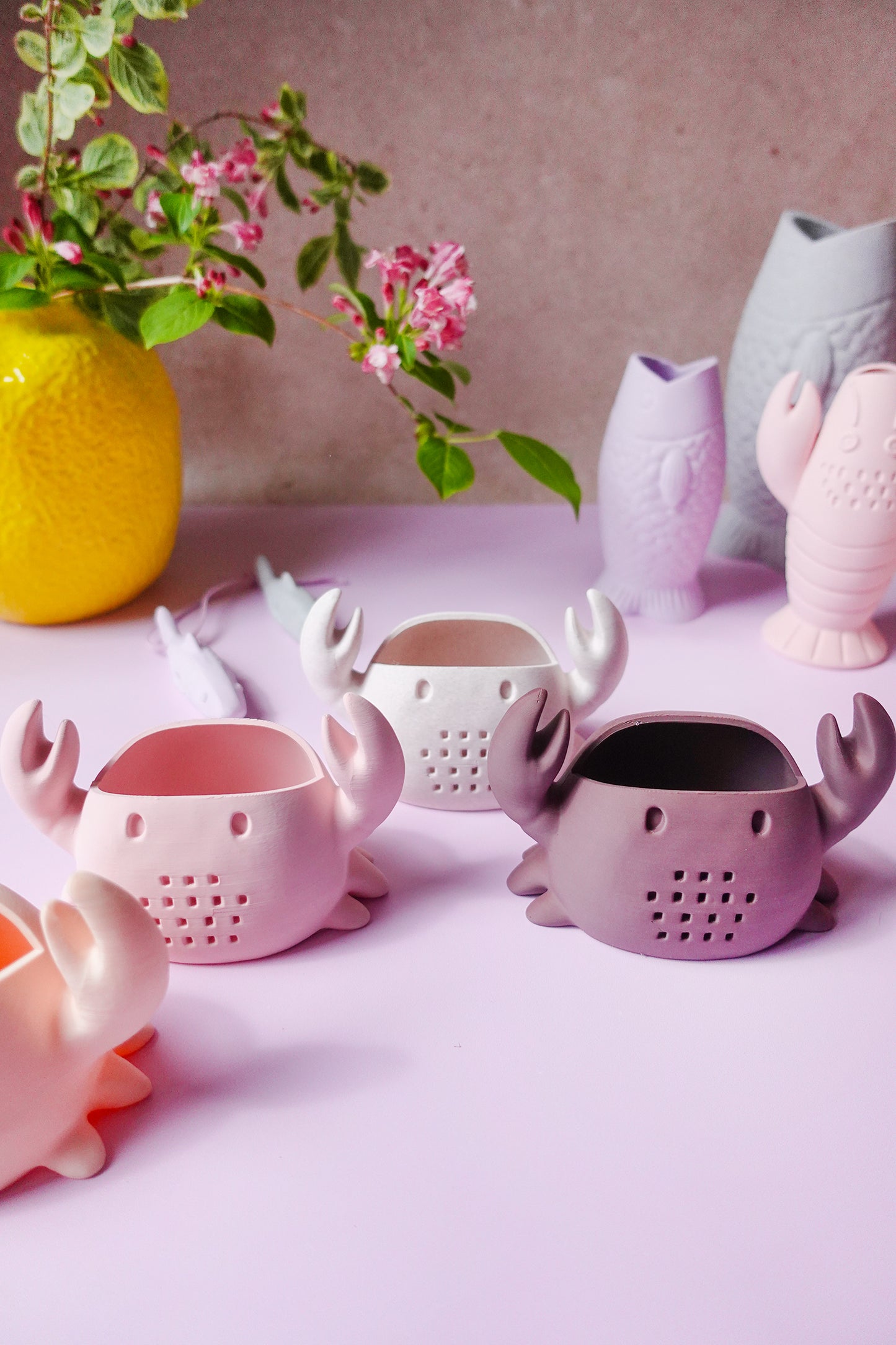 Glowvybe Krabbenvase – Moderne 3D Druck Vase als STL & 3MF Datei
