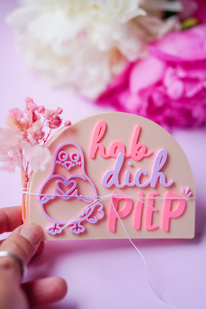 3D Druckdatei "Hab dich Piep" Geschenkidee Mitbringsel