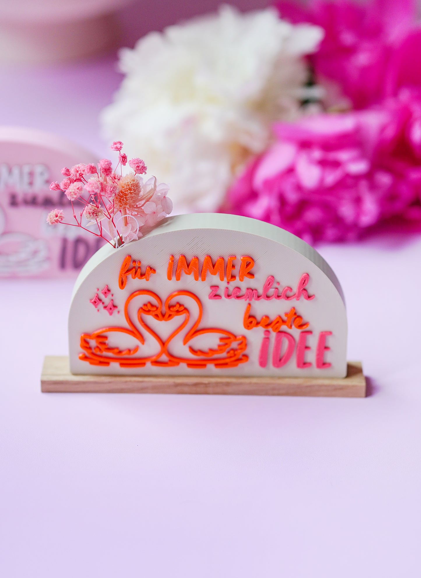 3D Druckdatei Hochzeitsgeschenk "Für immer ziemlich beste Idee" Geschenkidee