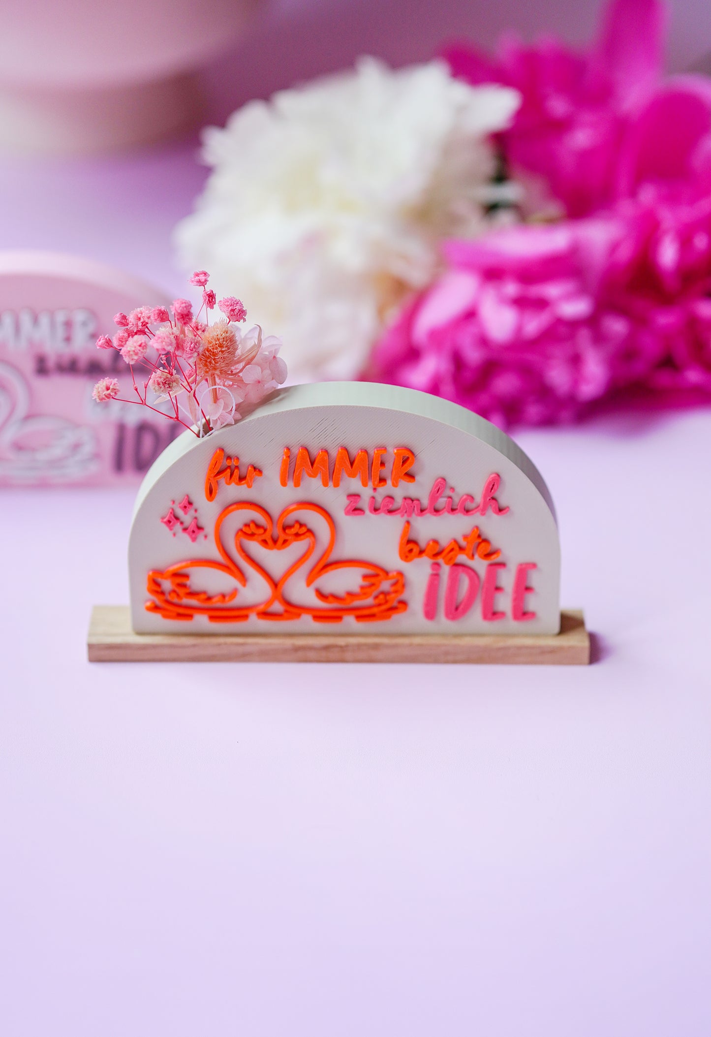 3D Druckdatei Hochzeitsgeschenk "Für immer ziemlich beste Idee" Geschenkidee