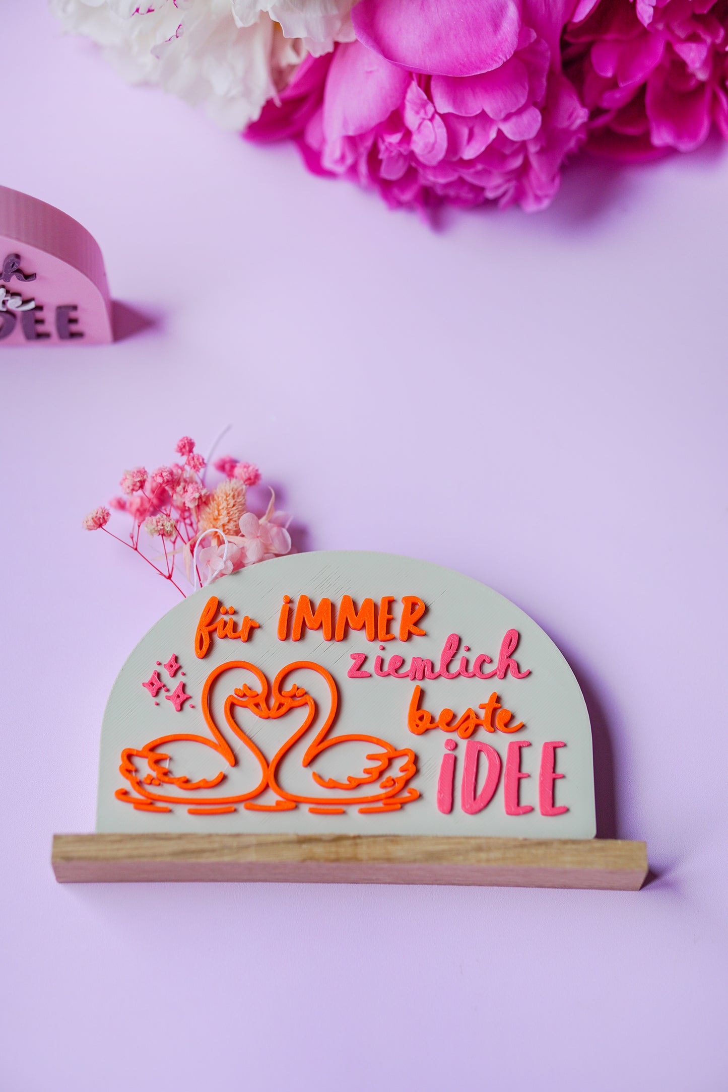 3D Druckdatei Hochzeitsgeschenk "Für immer ziemlich beste Idee" Geschenkidee