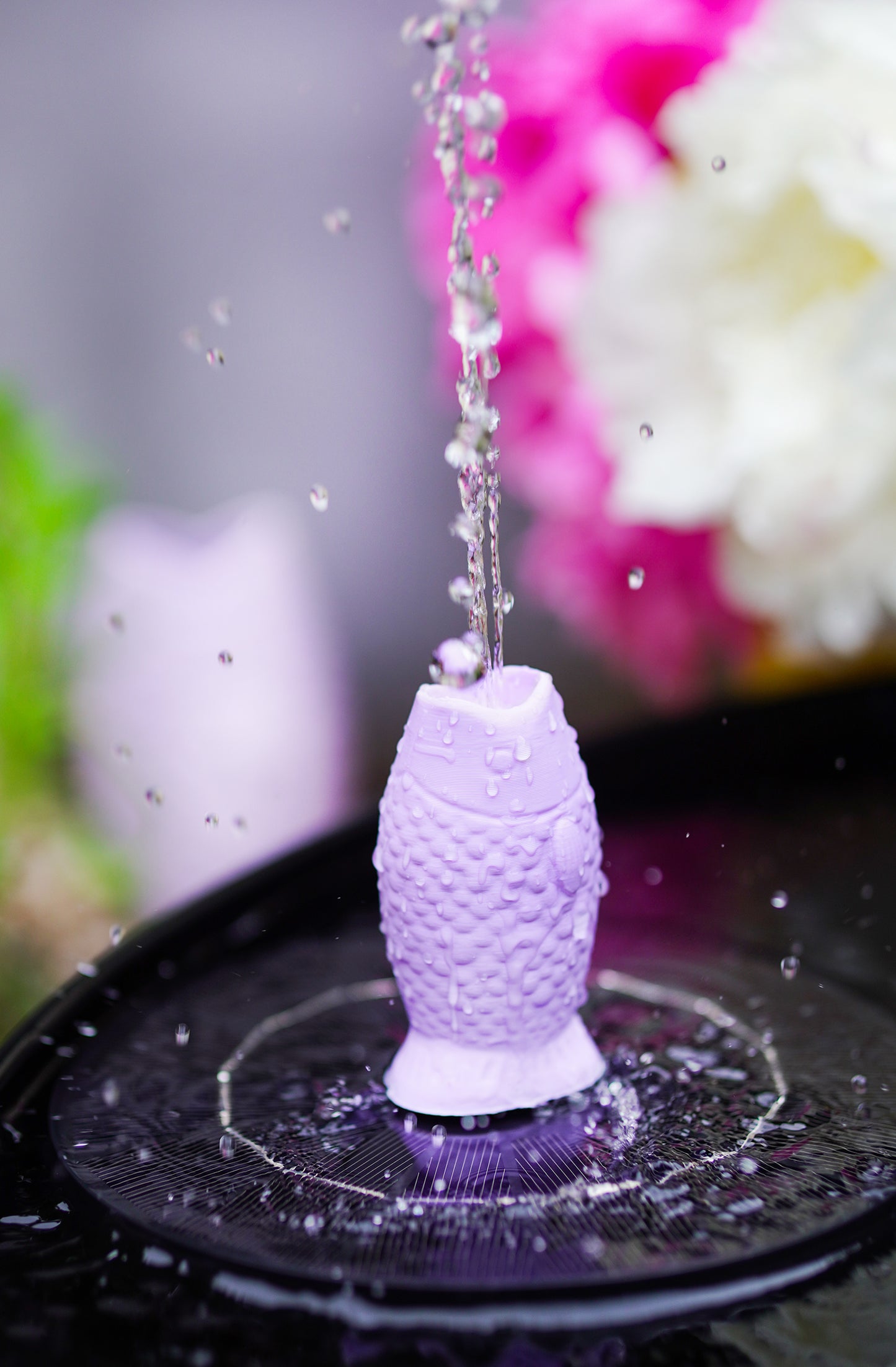 Sardine Solarbrunnen Aufsatz STL | Amalfi Brunnen Deko | 3D Druck Datei für Solarbrunnen
