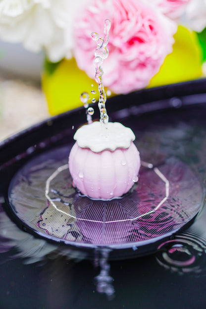 Mohn Solarbrunnen Aufsatz STL | Mohnkapsel Brunnen Deko | 3D Druck Datei für Solarbrunnen