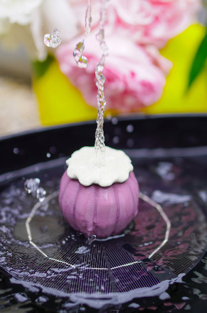 Mohn Solarbrunnen Aufsatz STL | Mohnkapsel Brunnen Deko | 3D Druck Datei für Solarbrunnen