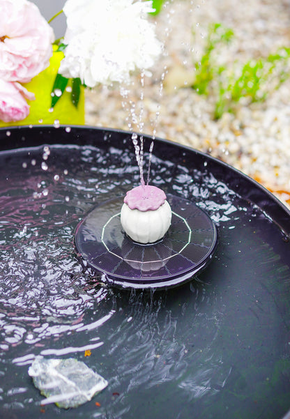 Mohn Solarbrunnen Aufsatz STL | Mohnkapsel Brunnen Deko | 3D Druck Datei für Solarbrunnen