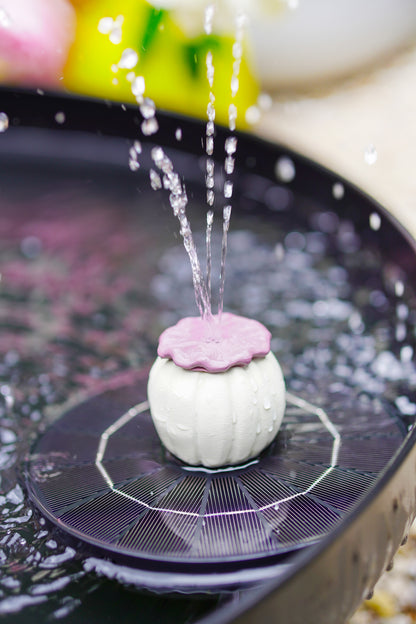 Mohn Solarbrunnen Aufsatz STL | Mohnkapsel Brunnen Deko | 3D Druck Datei für Solarbrunnen