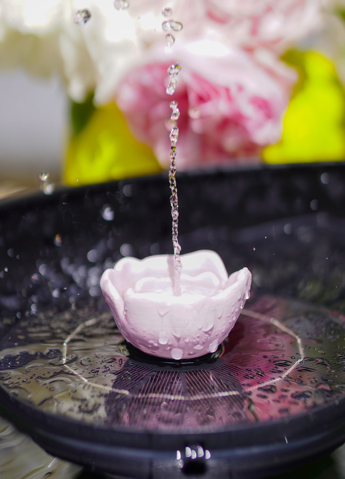 Mohn Solarbrunnen Aufsatz STL | Mohnkapsel Brunnen Deko | 3D Druck Datei für Solarbrunnen