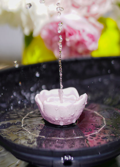 Mohn Solarbrunnen Aufsatz STL | Mohnkapsel Brunnen Deko | 3D Druck Datei für Solarbrunnen