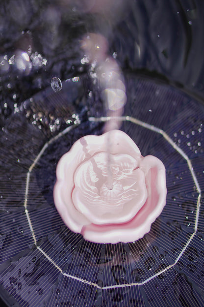 Mohn Solarbrunnen Aufsatz STL | Mohnkapsel Brunnen Deko | 3D Druck Datei für Solarbrunnen