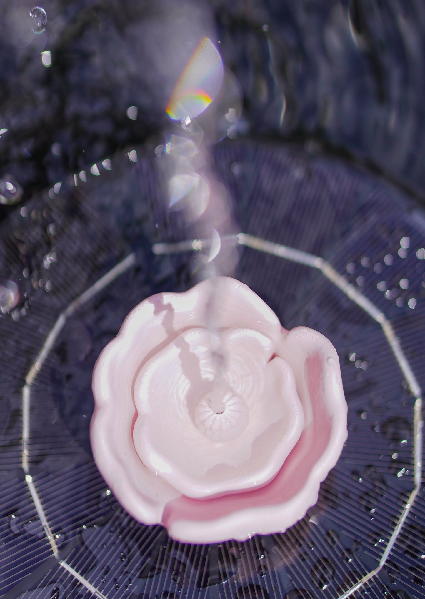 Mohn Solarbrunnen Aufsatz STL | Mohnkapsel Brunnen Deko | 3D Druck Datei für Solarbrunnen