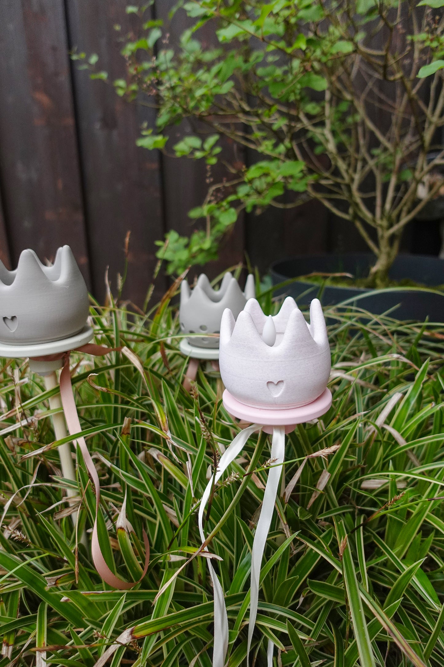 GLOOM Kronen Gartenstecker Windlicht STL Datei | 3D Druck Datei inkl. 4 Varianten & 3MF