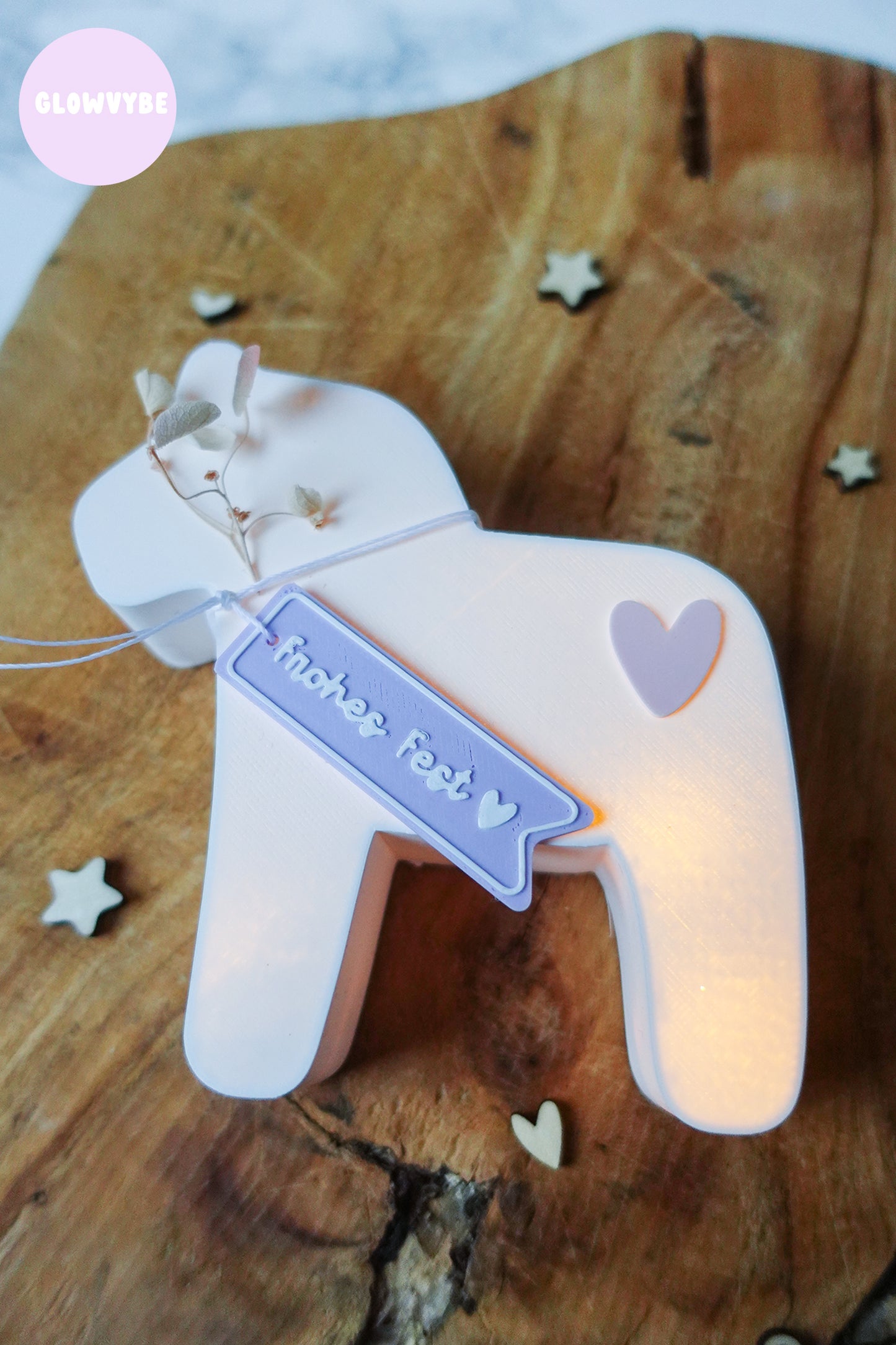 3D Druckdatei Dala Pferd Weihnachten Lichtbox – STL & 3MF mit Herz & Bonus