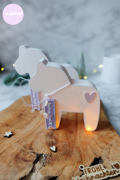 3D Druckdatei Dala Pferd Weihnachten Lichtbox – STL & 3MF mit Herz & Bonus