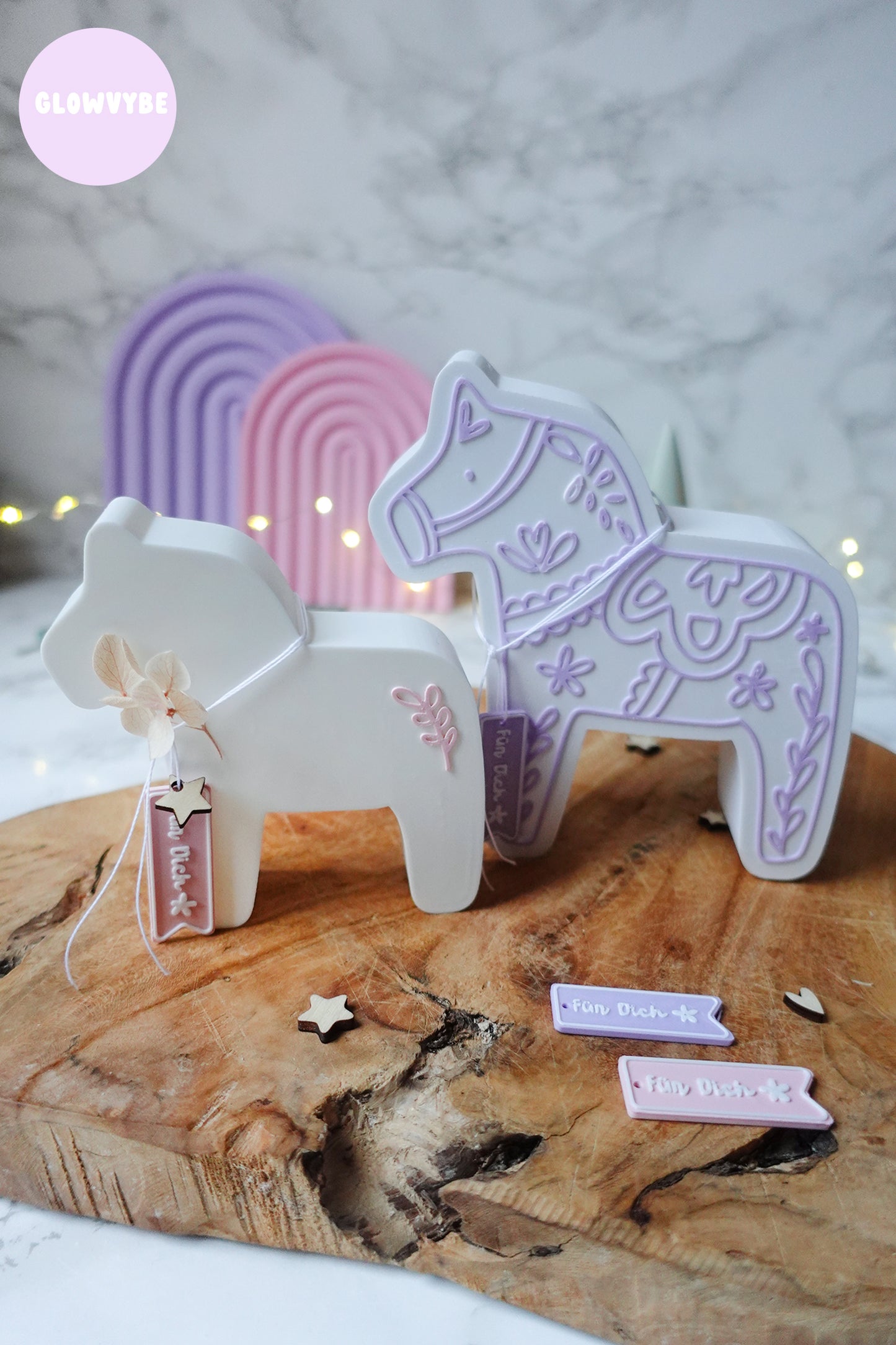 3D Druckdatei Dala Pferd Weihnachten Lichtbox – STL & 3MF mit Muster