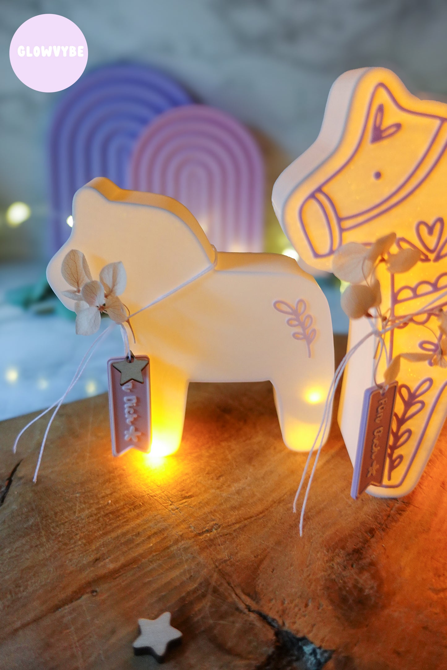 3D Druckdatei Dala Pferd Weihnachten Lichtbox – STL & 3MF mit Muster