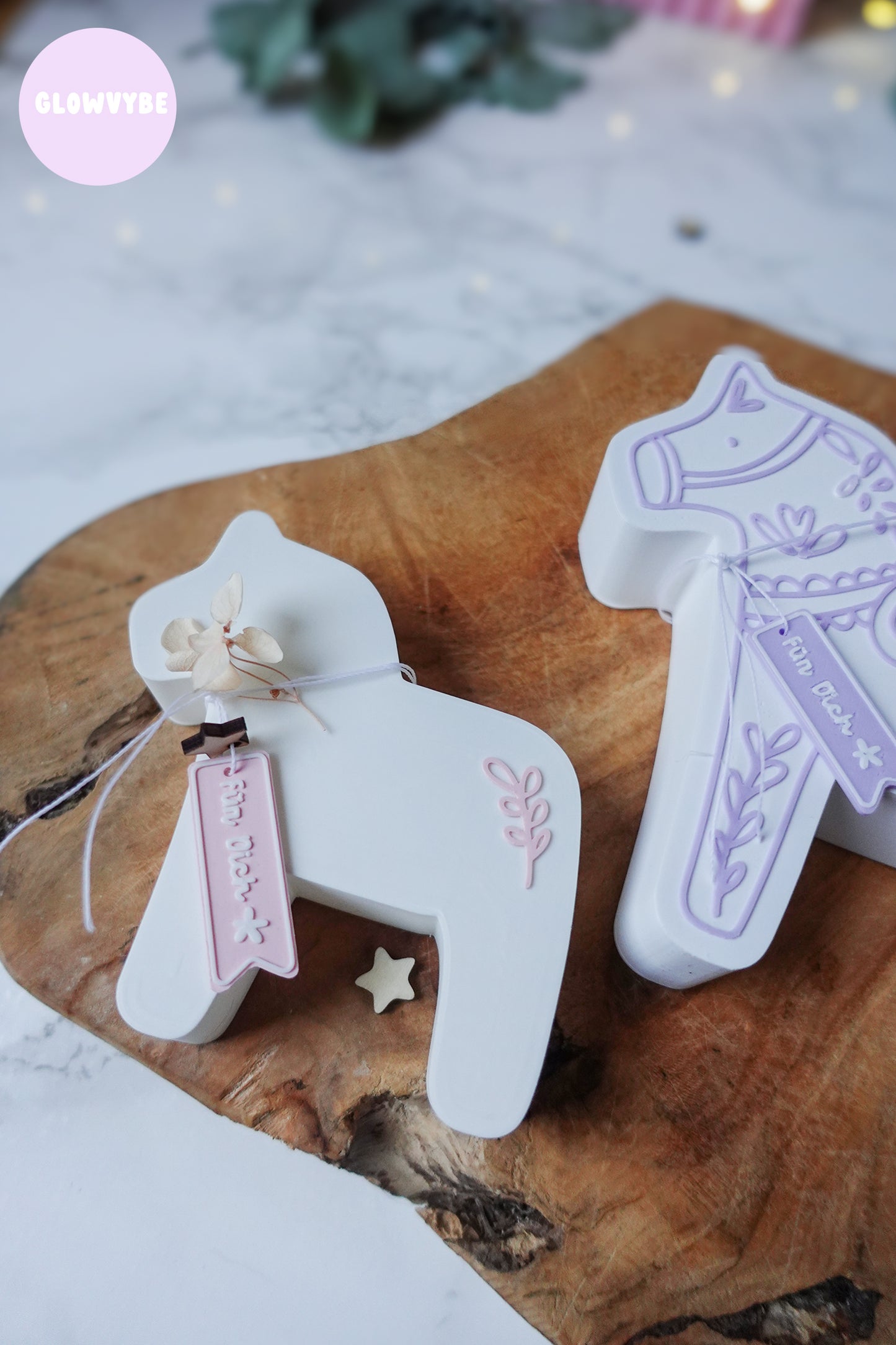 3D Druckdatei Dala Pferd Weihnachten Lichtbox – STL & 3MF mit Muster