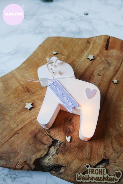 3D Druckdatei Dala Pferd Weihnachten Lichtbox – STL & 3MF mit Herz & Bonus