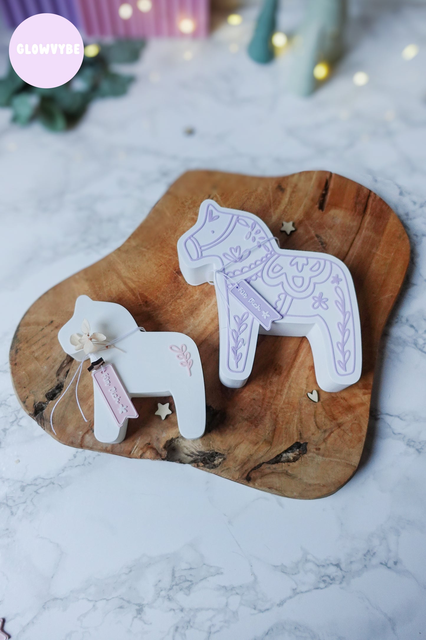 3D Druckdatei Dala Pferd Weihnachten Lichtbox – STL & 3MF mit Muster