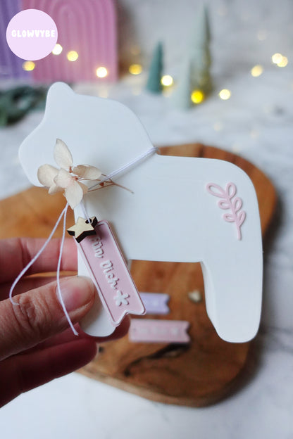 3D Druckdatei Dala Pferd Weihnachten Lichtbox – STL & 3MF mit Muster