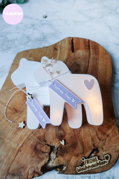 3D Druckdatei Dala Pferd Weihnachten Lichtbox – STL & 3MF mit Herz & Bonus