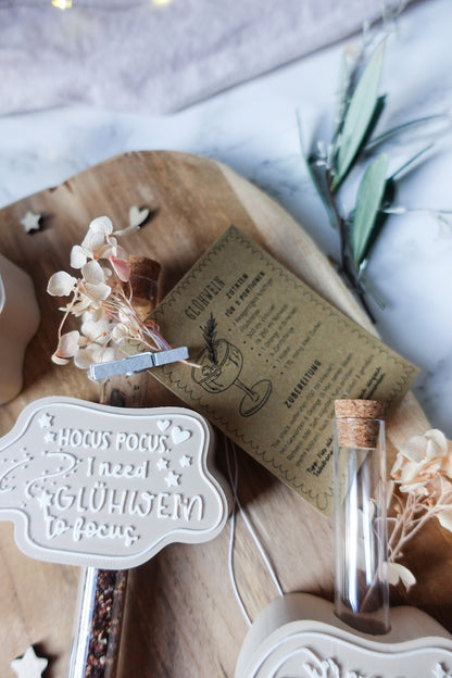 Glühwein Mitbringsel – 3D Druck Datei Set mit Rezeptkarte