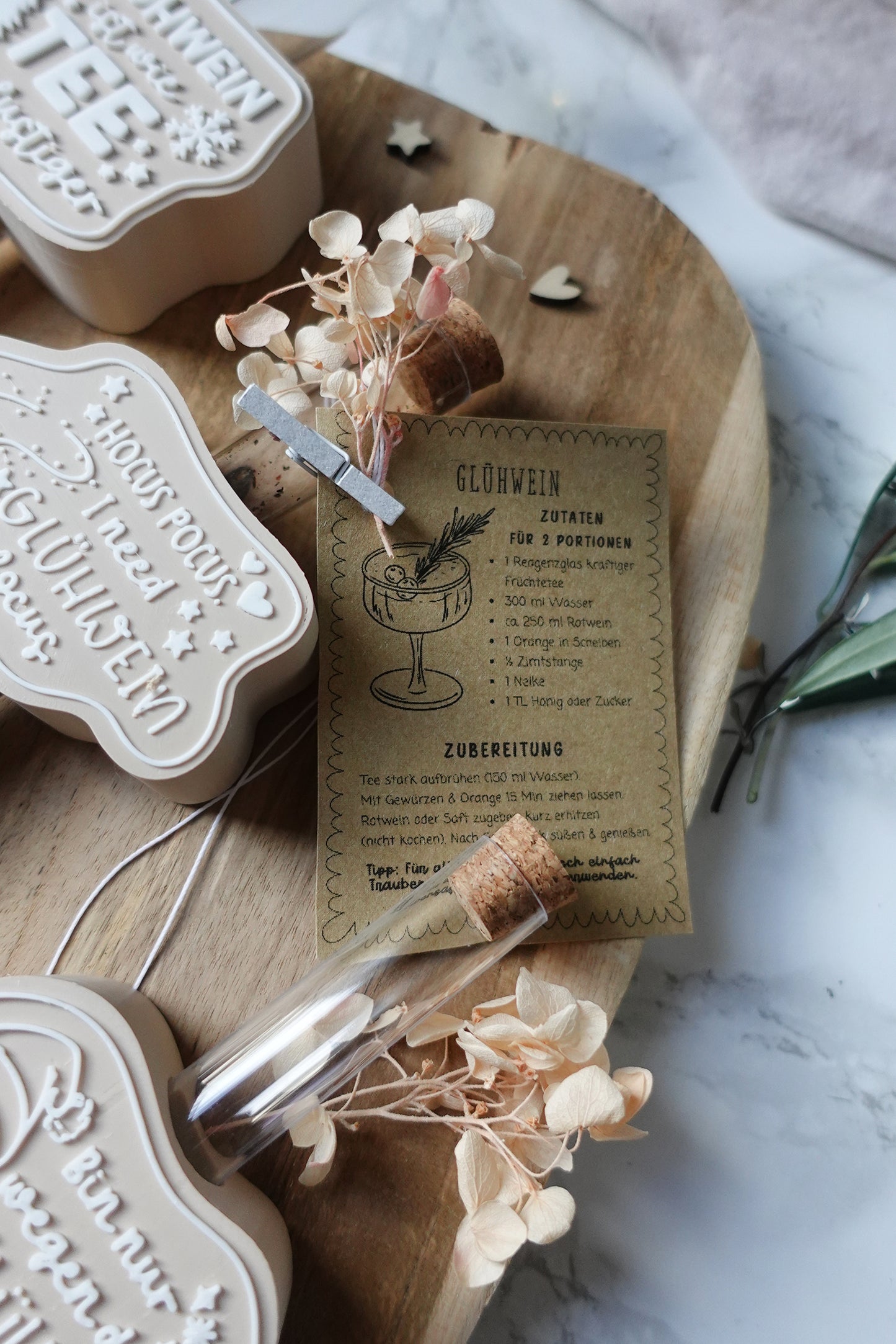 Glühwein Mitbringsel – 3D Druck Datei Set mit Rezeptkarte