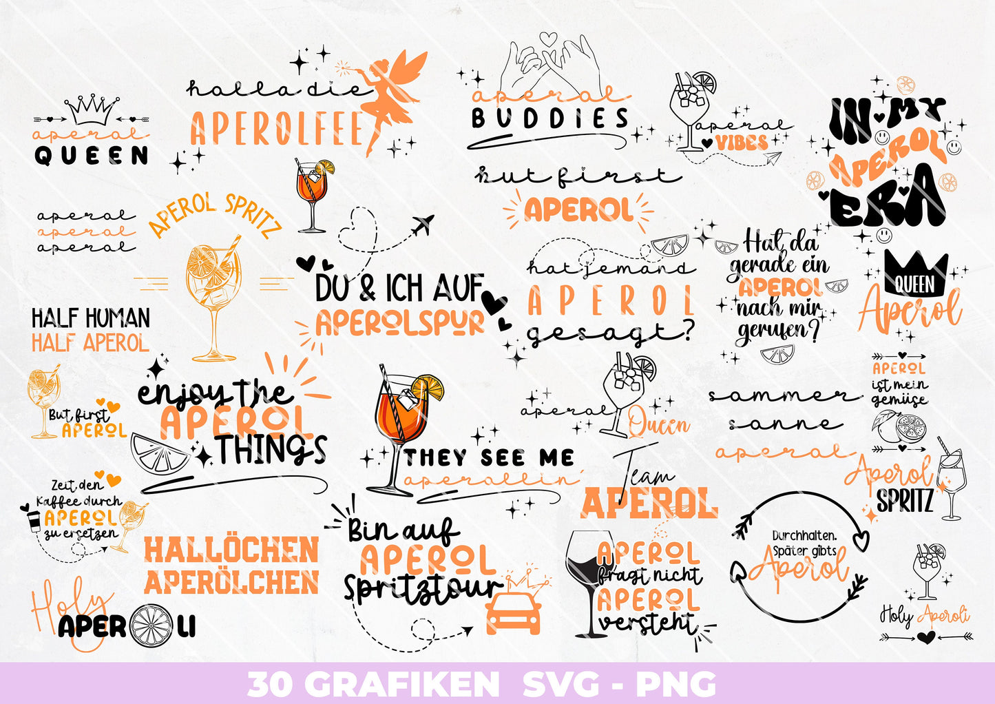 Aperol Plotterdatei Instagram Sticker Laser SVG PNG Aufkleber Deutsch Sommer Plotter Cricut Holy  Aperoli Aperol Spitztour