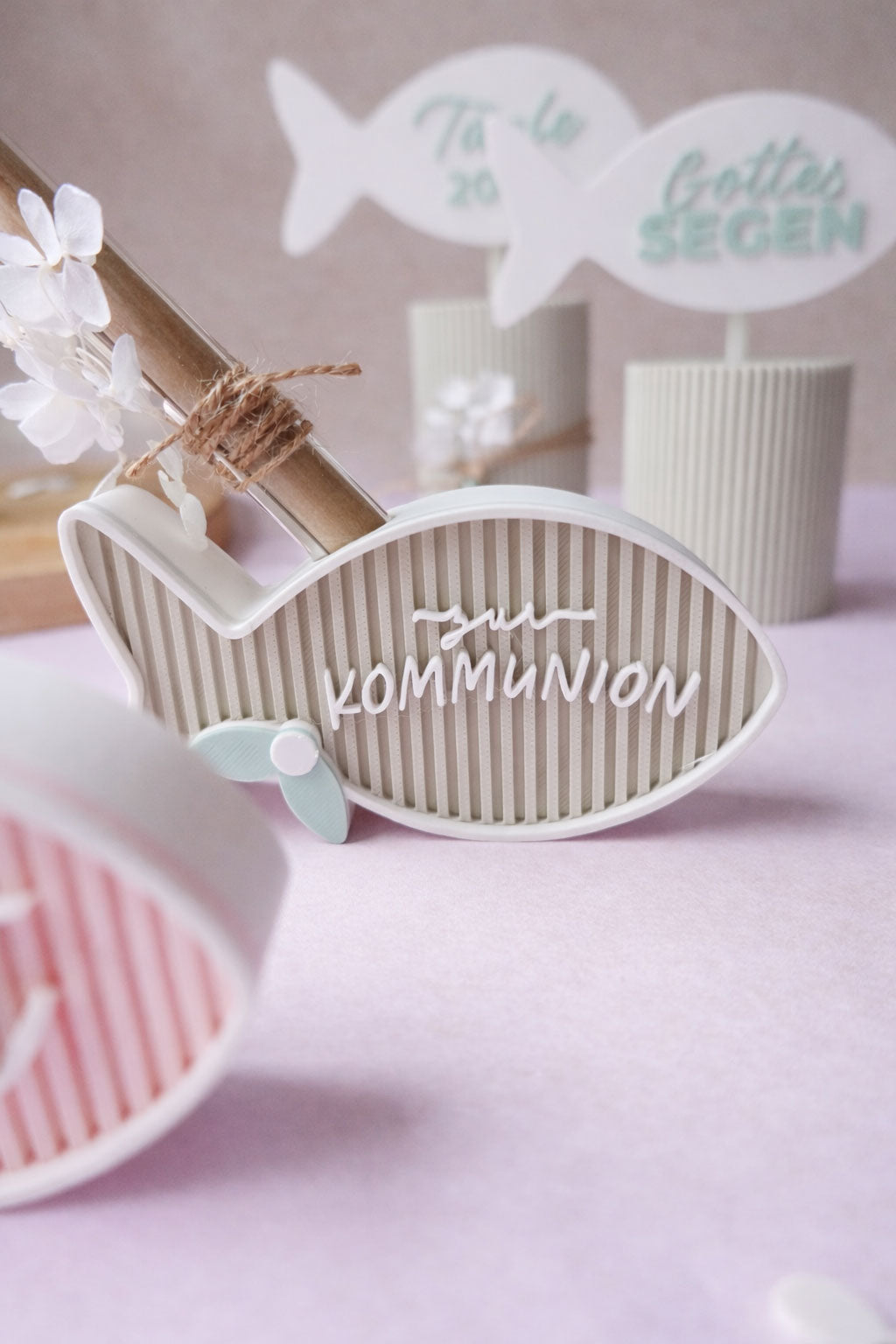 3D Druck Datei Fisch Taufe Kommunion Konfirmation | STL & 3MF Reagenzglas Geschenk