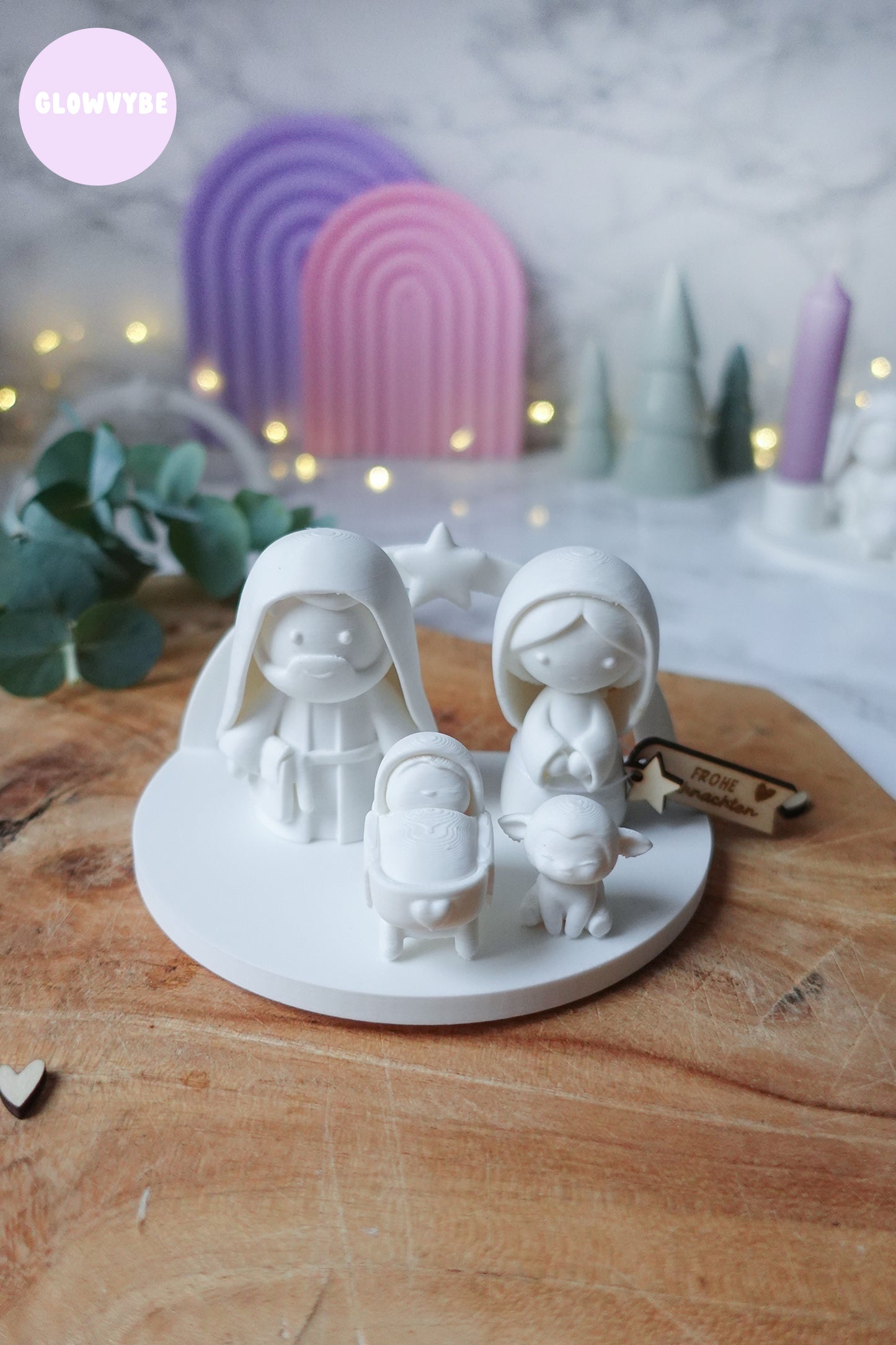 Kleine Stille – moderne Weihnachtskrippe zum 3D-Drucken & Lasern | Glowvybe Design