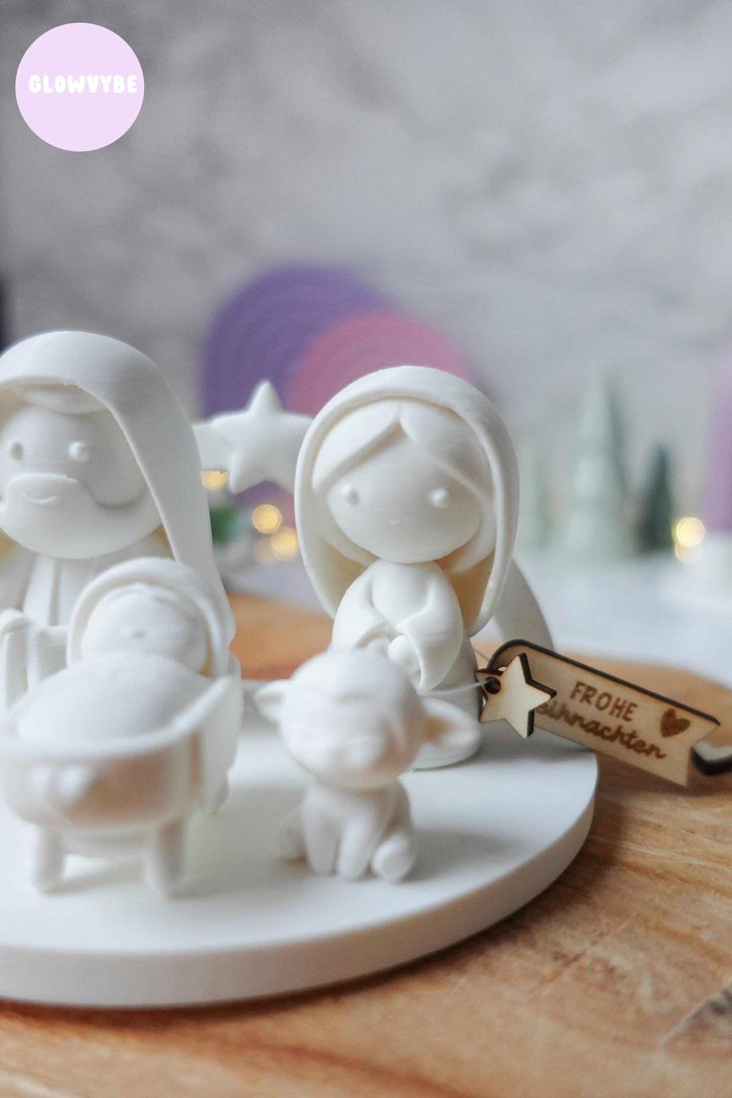 Kleine Stille – moderne Weihnachtskrippe zum 3D-Drucken & Lasern | Glowvybe Design