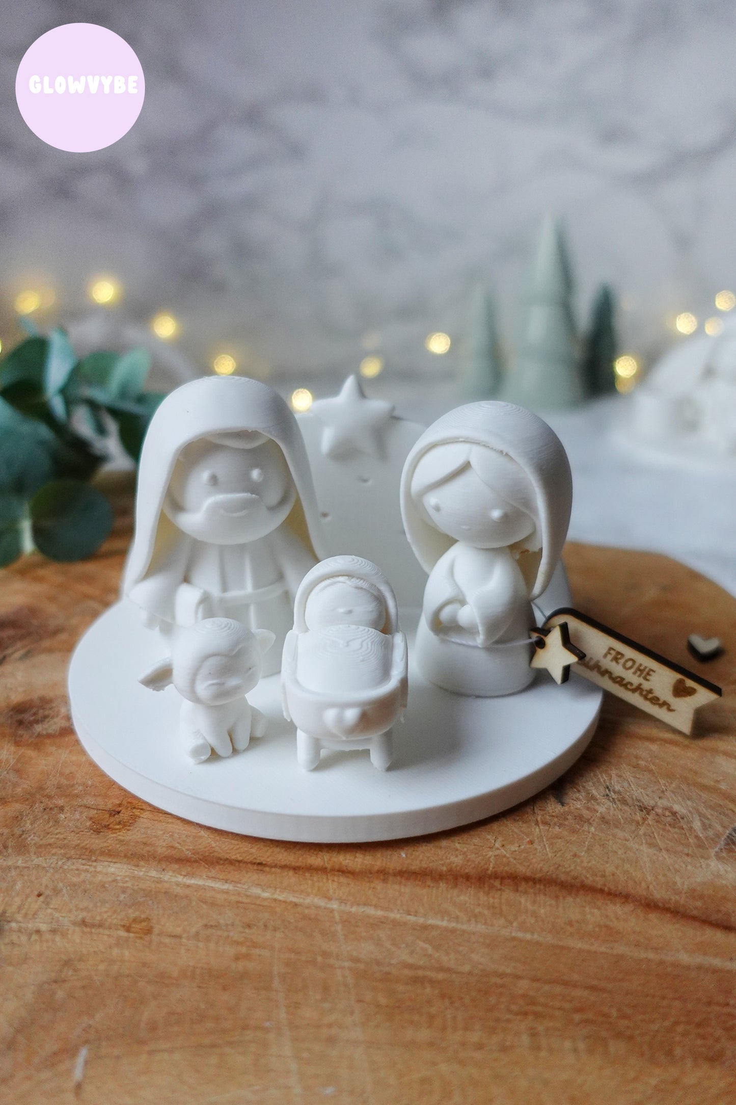 Kleine Stille – moderne Weihnachtskrippe zum 3D-Drucken & Lasern | Glowvybe Design