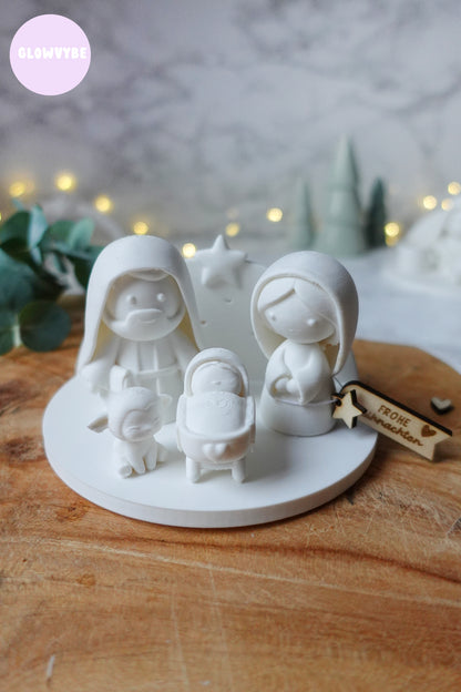 Kleine Stille – moderne Weihnachtskrippe zum 3D-Drucken & Lasern | Glowvybe Design