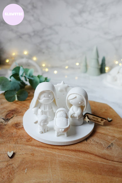Kleine Stille – moderne Weihnachtskrippe zum 3D-Drucken & Lasern | Glowvybe Design