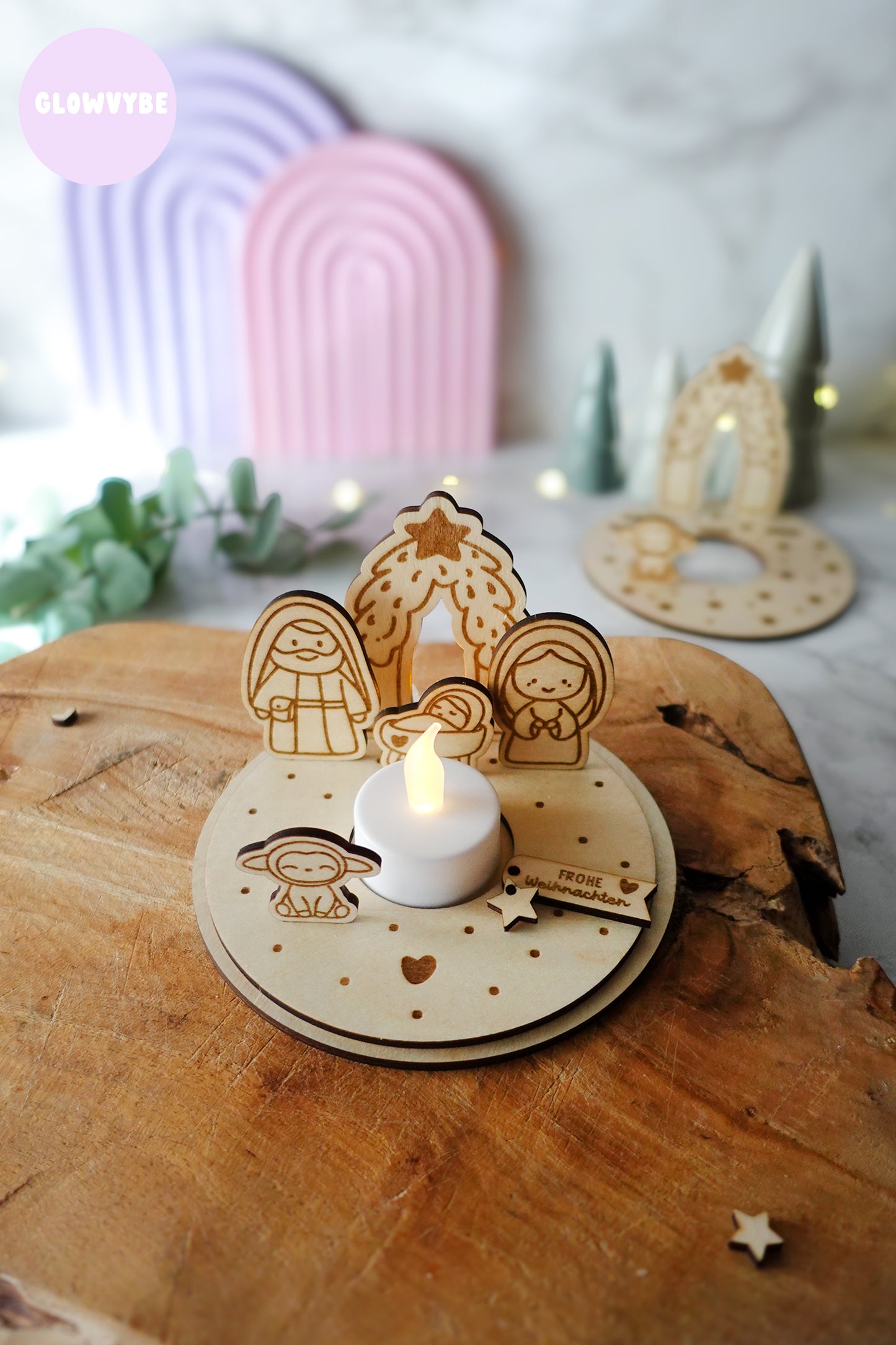 Kleine Stille – Laserdatei Weihnachtskrippe SVG & PNG | inkl. Gewerbelizenz