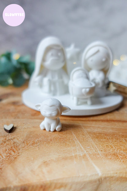 Kleine Stille – moderne Weihnachtskrippe zum 3D-Drucken & Lasern | Glowvybe Design