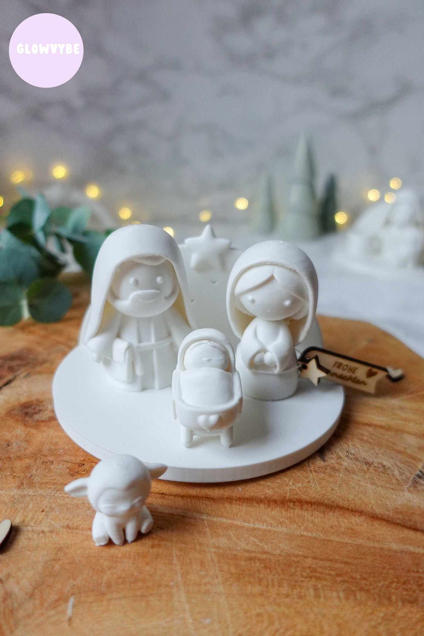 Kleine Stille – moderne Weihnachtskrippe zum 3D-Drucken & Lasern | Glowvybe Design