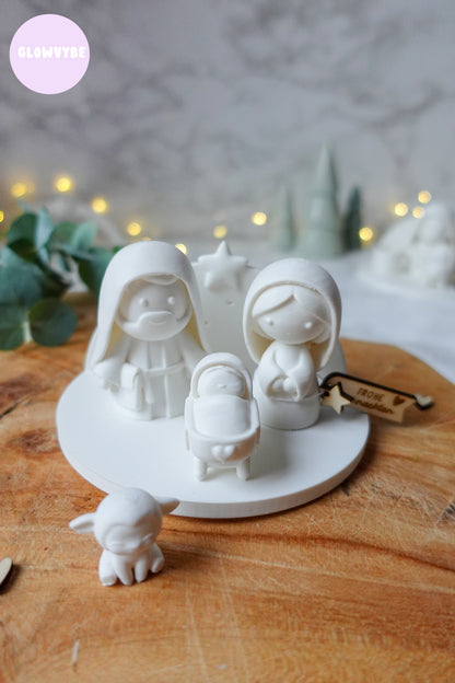 Kleine Stille – moderne Weihnachtskrippe zum 3D-Drucken & Lasern | Glowvybe Design