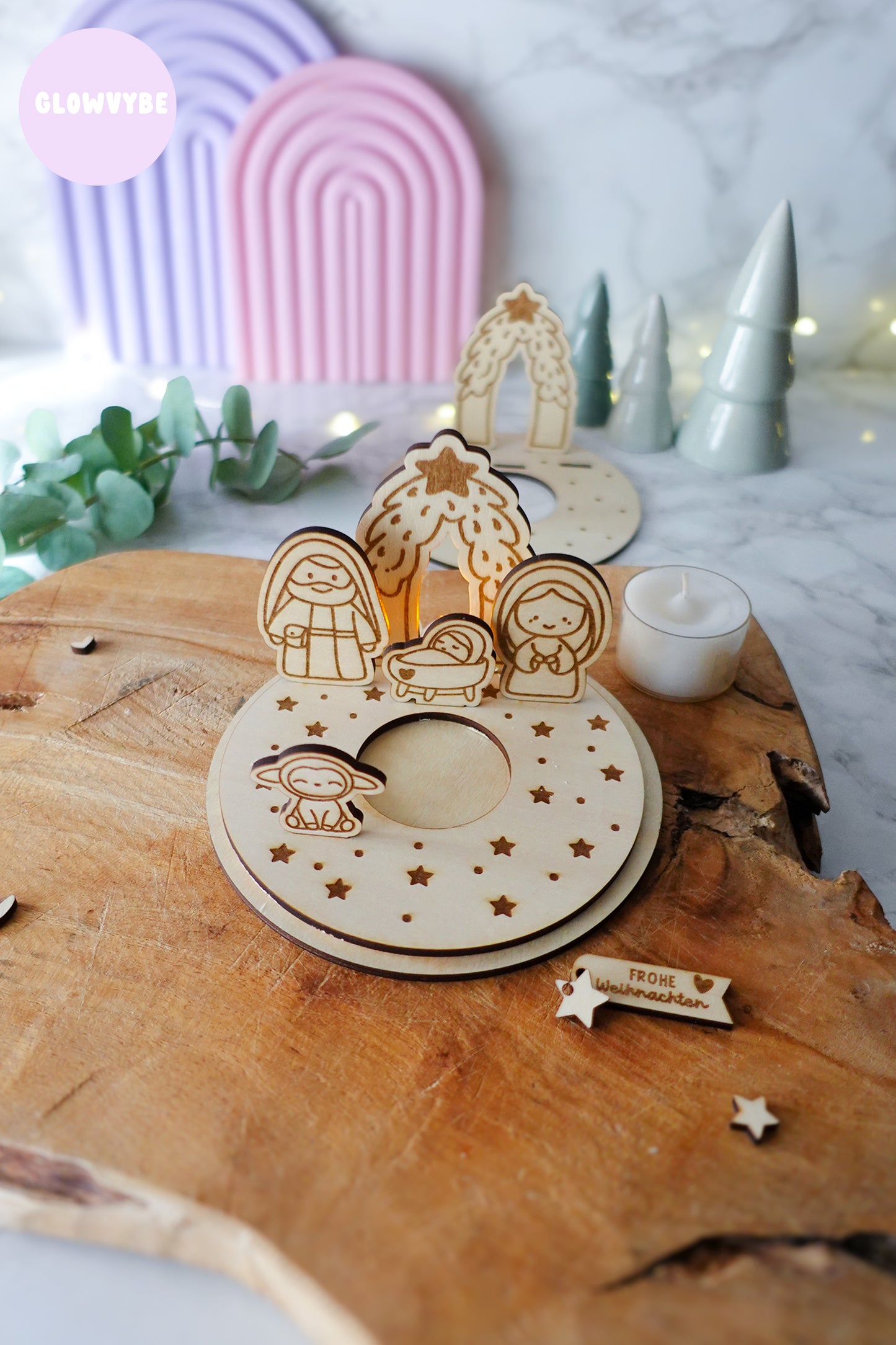 Kleine Stille – Laserdatei Weihnachtskrippe SVG & PNG | inkl. Gewerbelizenz