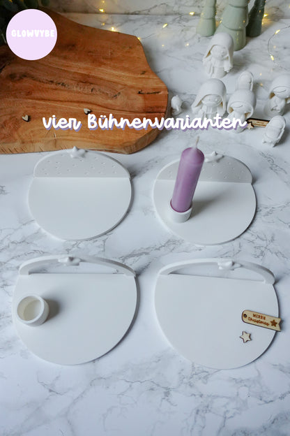 Kleine Stille – moderne Weihnachtskrippe zum 3D-Drucken & Lasern | Glowvybe Design