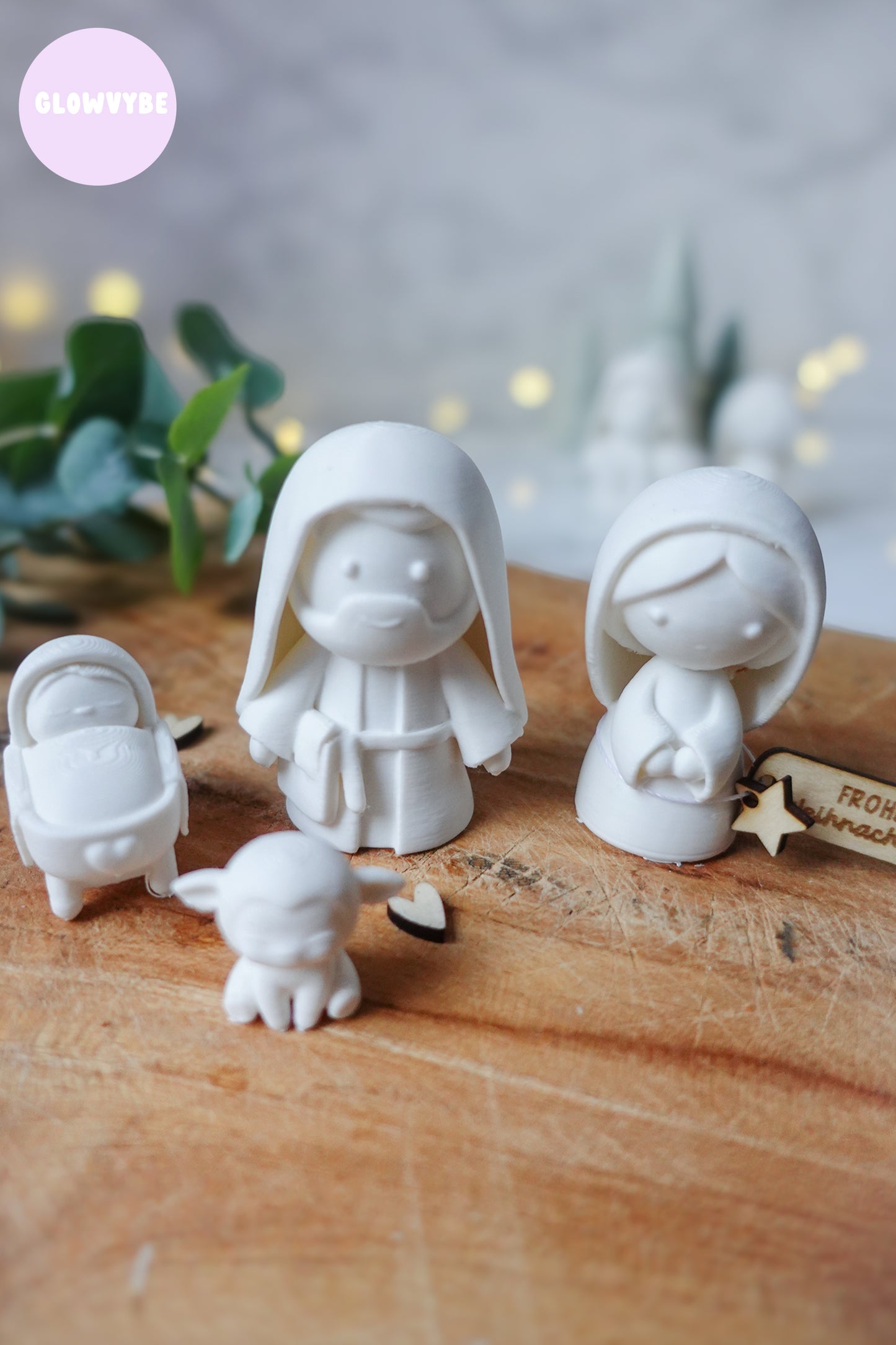 Kleine Stille – moderne Weihnachtskrippe zum 3D-Drucken & Lasern | Glowvybe Design
