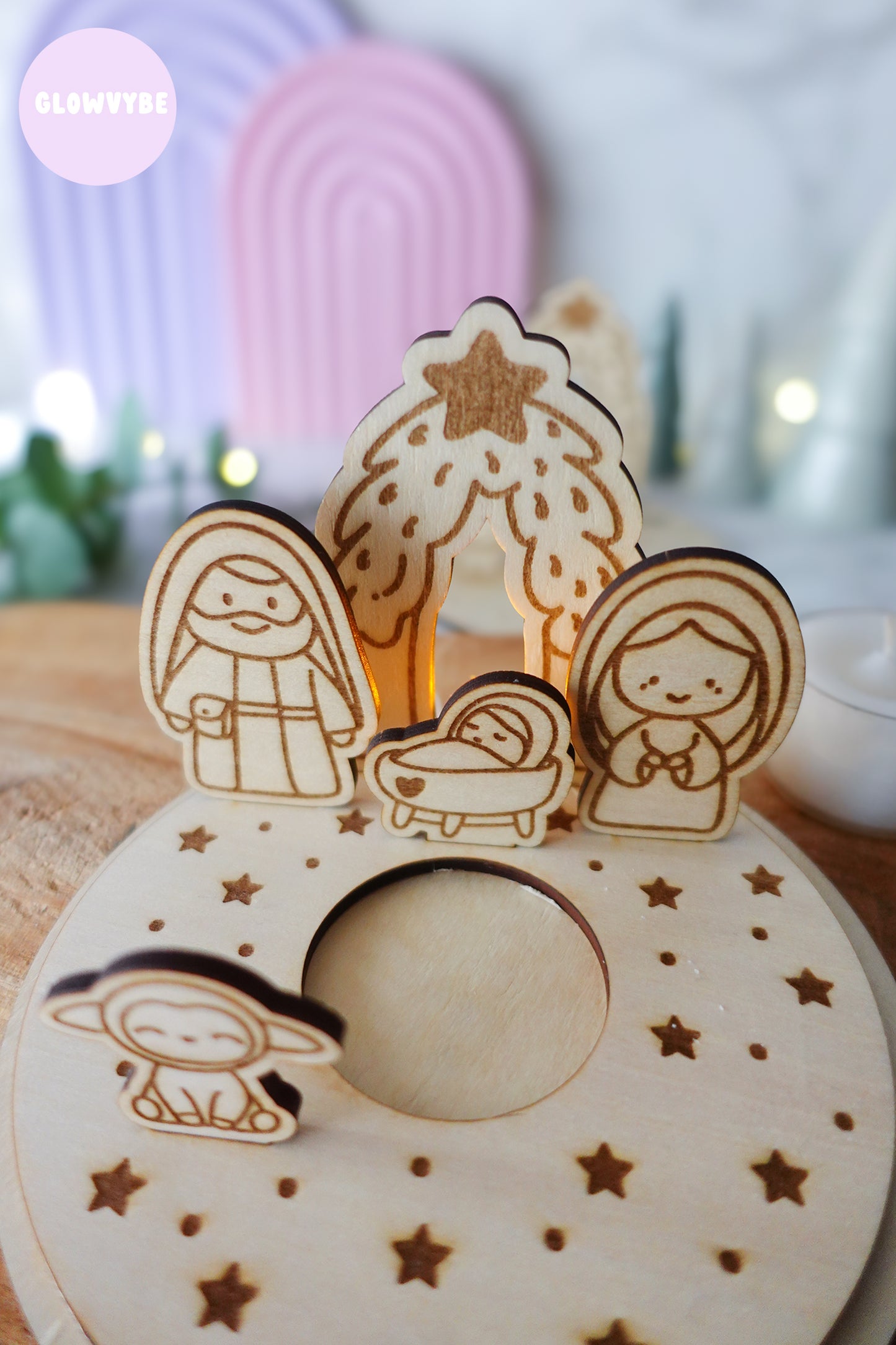 Kleine Stille – Laserdatei Weihnachtskrippe SVG & PNG | inkl. Gewerbelizenz